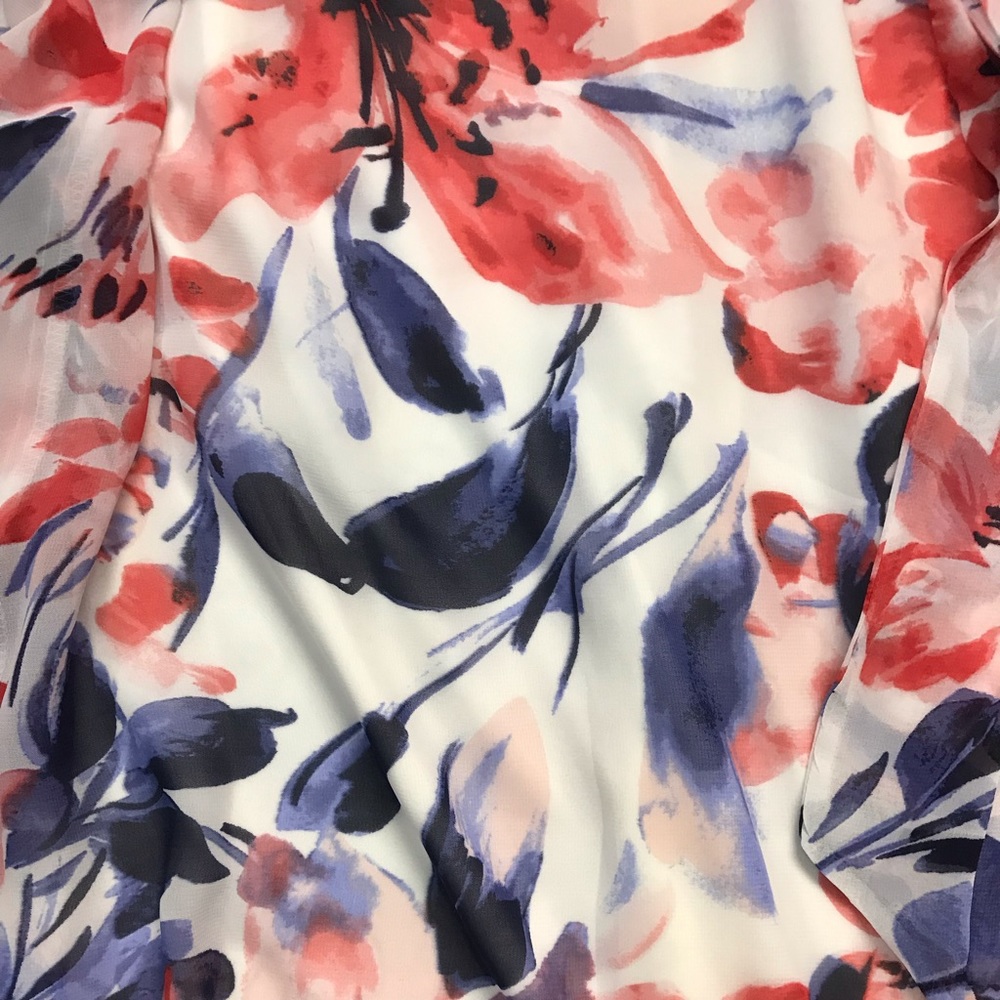 Chetta B dress long Mixed Media Maxi,navy/red.NWT - Picture 10 of 11